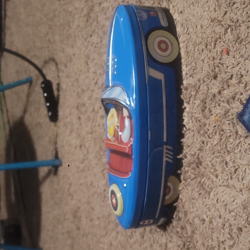 Vintage Car shaped tin container
